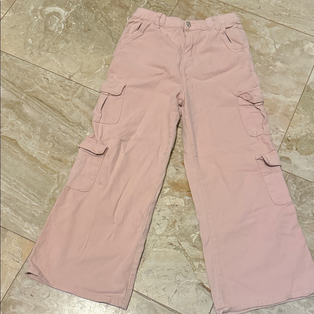 Kids' Soft Pink Cargo Pants